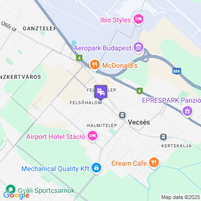 Airport Hotel Budapest a térképen