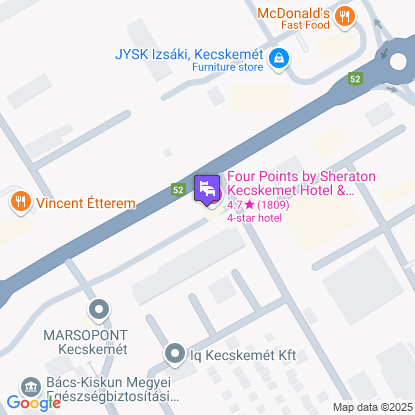 Four Points by Sheraton Kecskemét Hotel & Konferenciaközpont a térképen