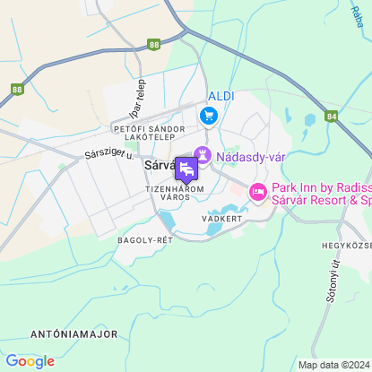 Holdvirág Hotel a térképen