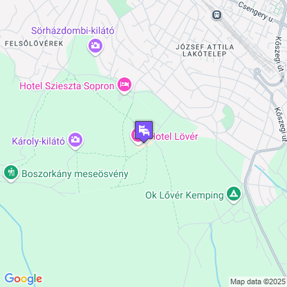 Hotel Lövér a térképen