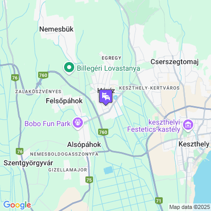 Hotel Napsugár Hévíz a térképen