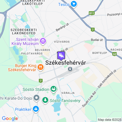 Hotel Platn Szkesfehrvr a trkpen