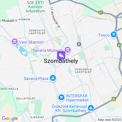 P4W Hotel Residence Szombathely a térképen