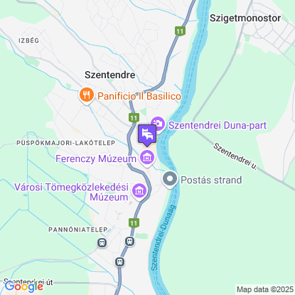 Városi Vendégház Szentendre a térképen